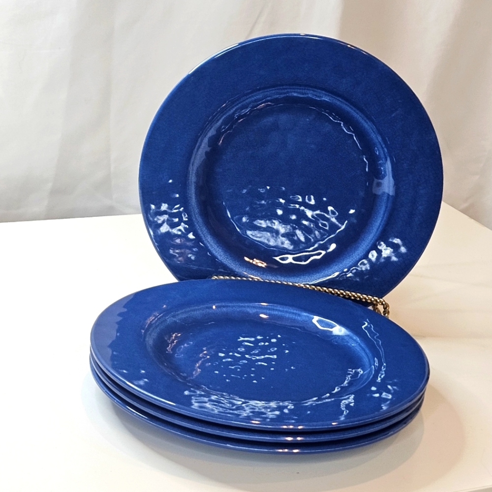Vibrant Blue Melamine Plates Classic 8.5" Salad Plate Set of 4